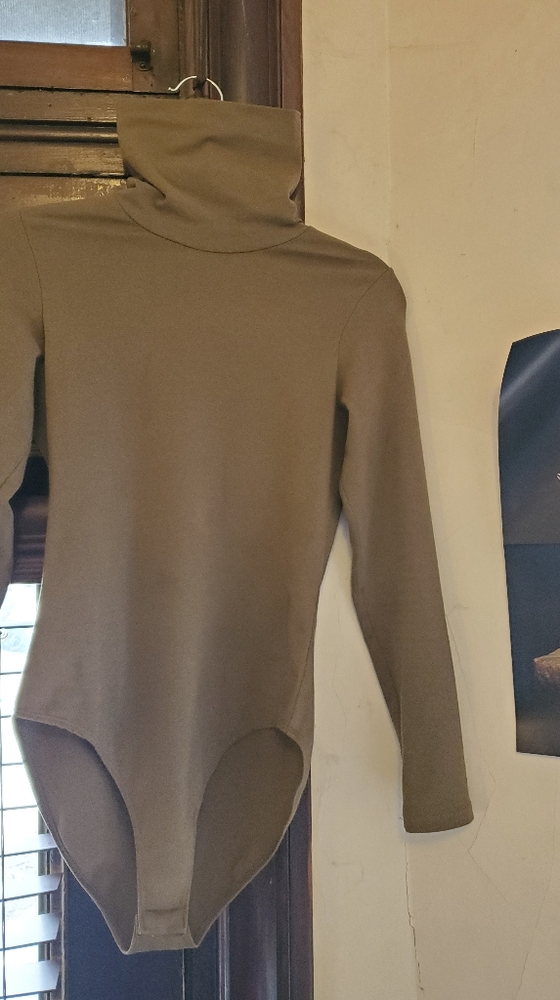 American Apparel Turtleneck Bodysuit in Army